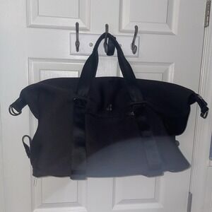 Sweaty Betty Utility Holdall Black Neoprene Duffle Weekender Yoga Gym Bag